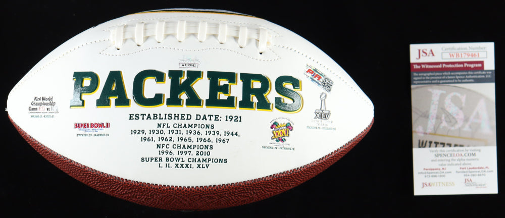 AL Harris Signed Packers Logo Football Football Helmet (PIA/JSA)