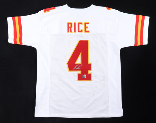 Rashee Rice Signed Kansas City White Custom Football Jersey (JSA) Super Bowl
