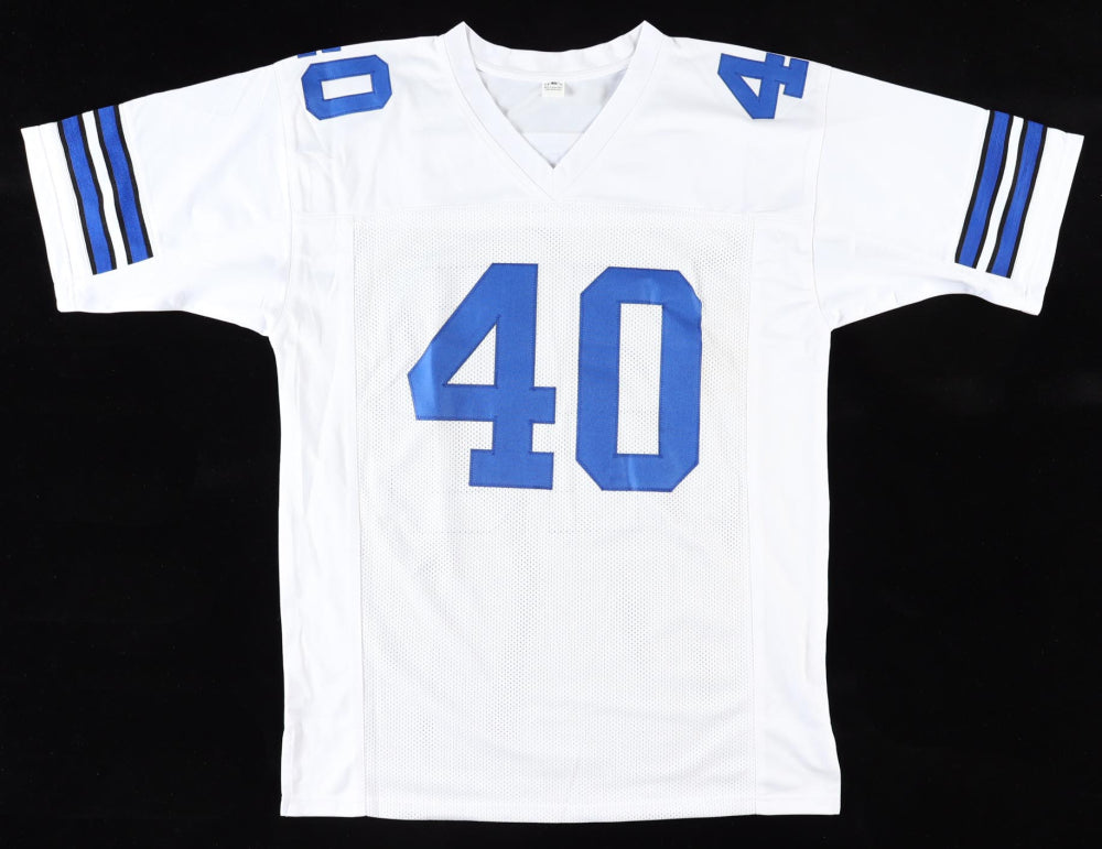 Bill Bates Signed Custom Dallas Football Jersey PIA