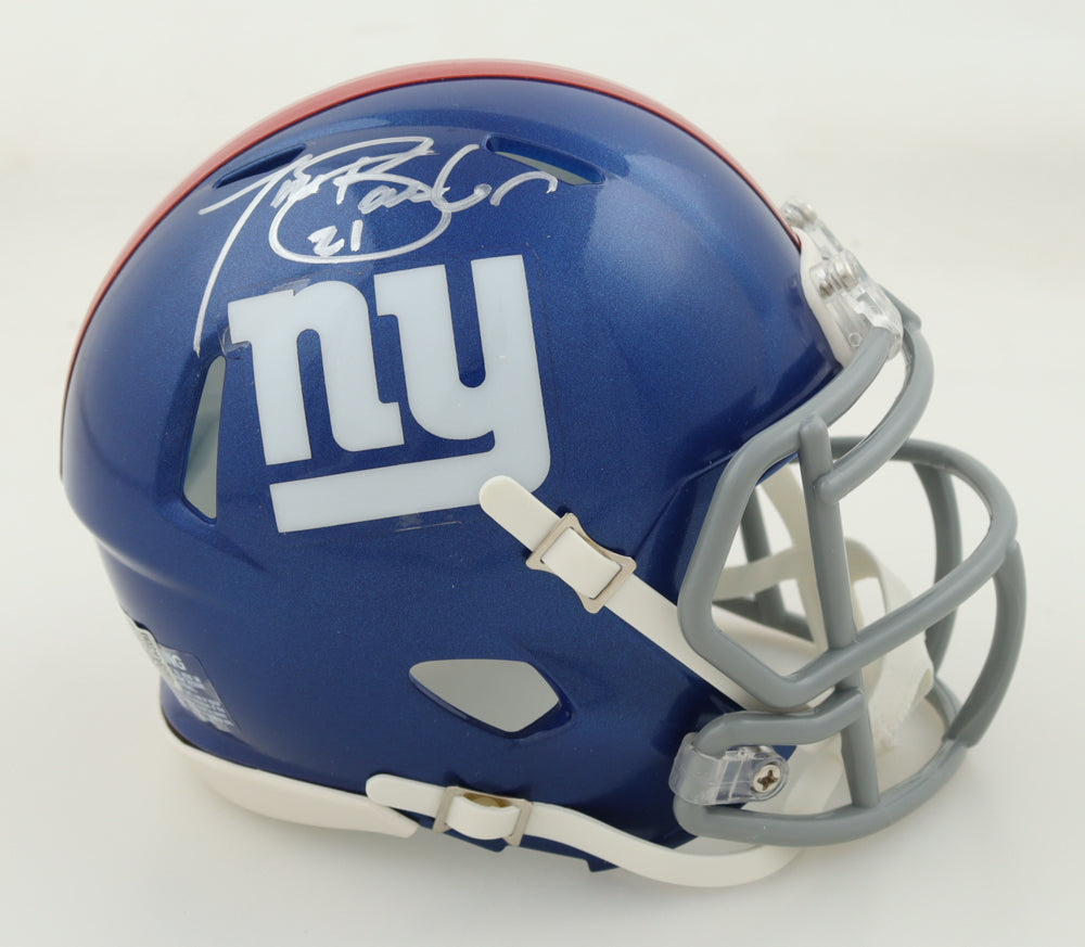 Tiki Barber Signed New York Speed Mini Football Helmet (PIA)