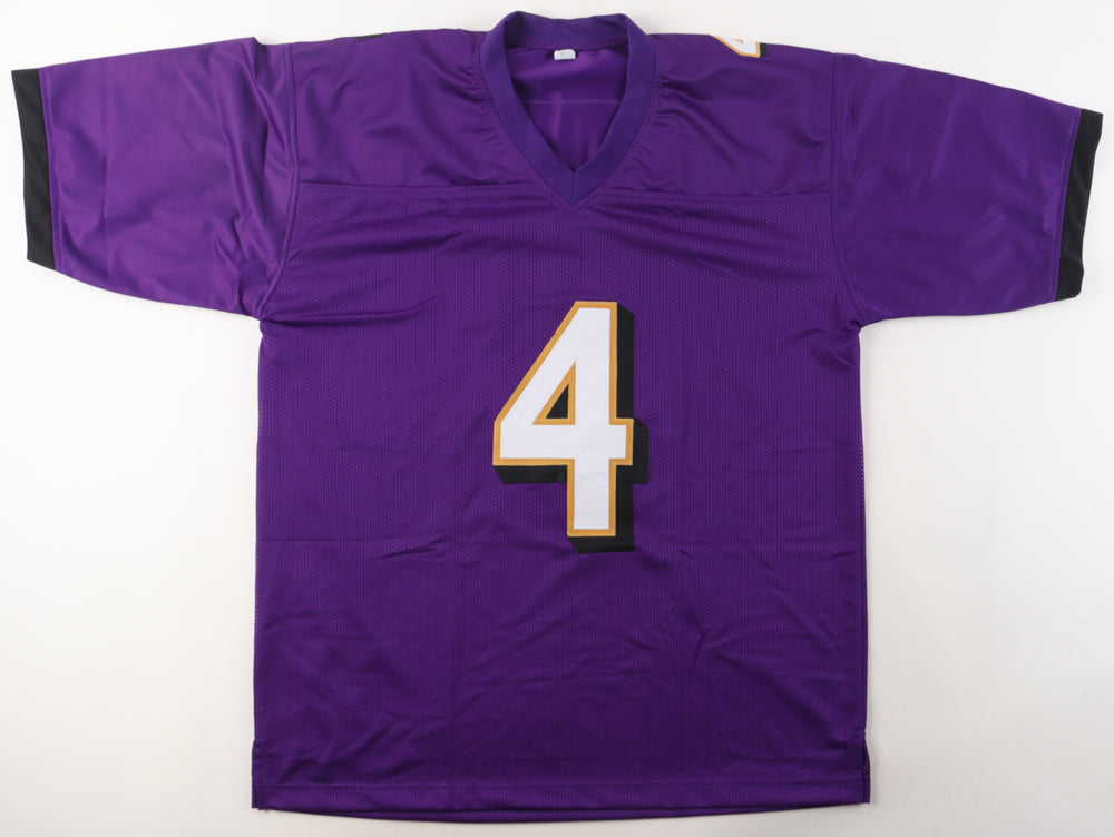 Zay Flowers Signed Baltimore Custom Football Jersey Purple  (PIA)