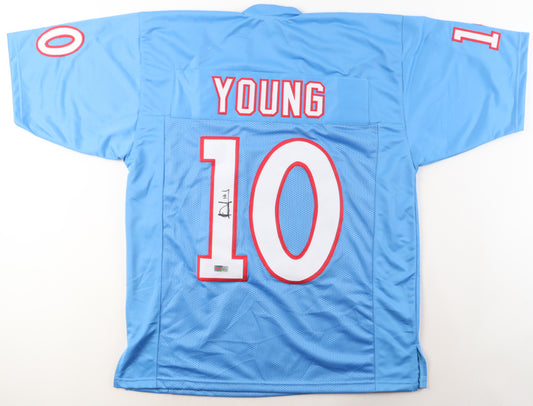 Vince Young Autograph Tennessee Custom Football Jersey Throwback (PIA)