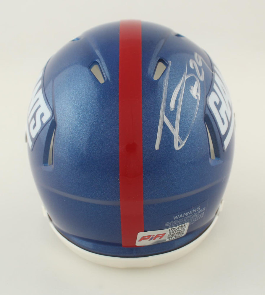 Tyrone Tracy Jr Signed New York  Color Rush Mini Football Helmet (PIA)
