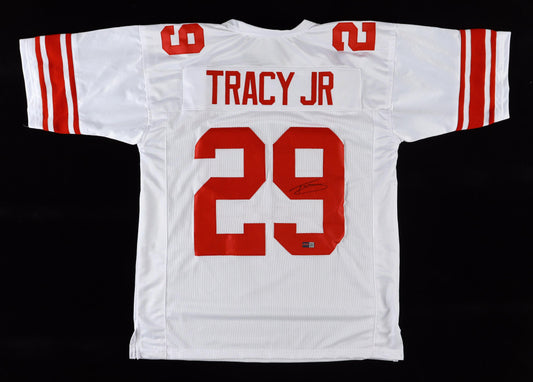 Tyrone Tracy Jr Signed New York White Jersey (PIA)