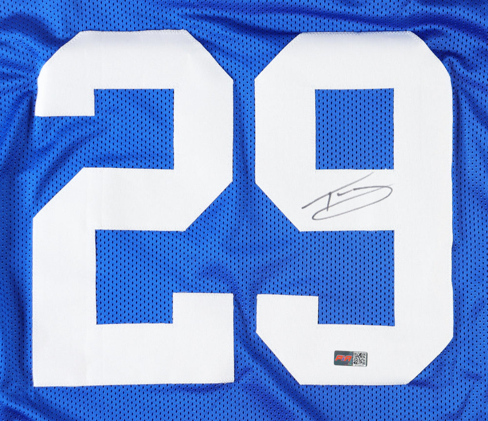 Tyrone Tracy Jr Signed New York Blue Jersey (PIA)