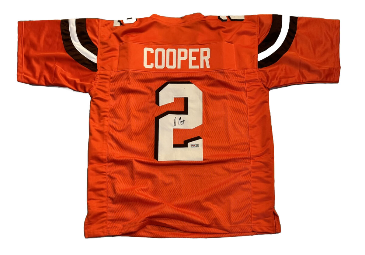 Amari Cooper Signed Cleveland Browns Football Jersey (PIA) Orange