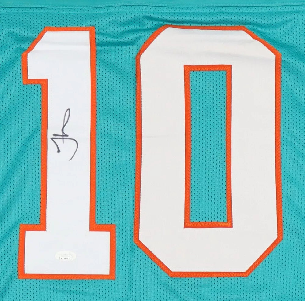 Tyreek Hill Custom Miami Autographed Football Jersey (JSA)