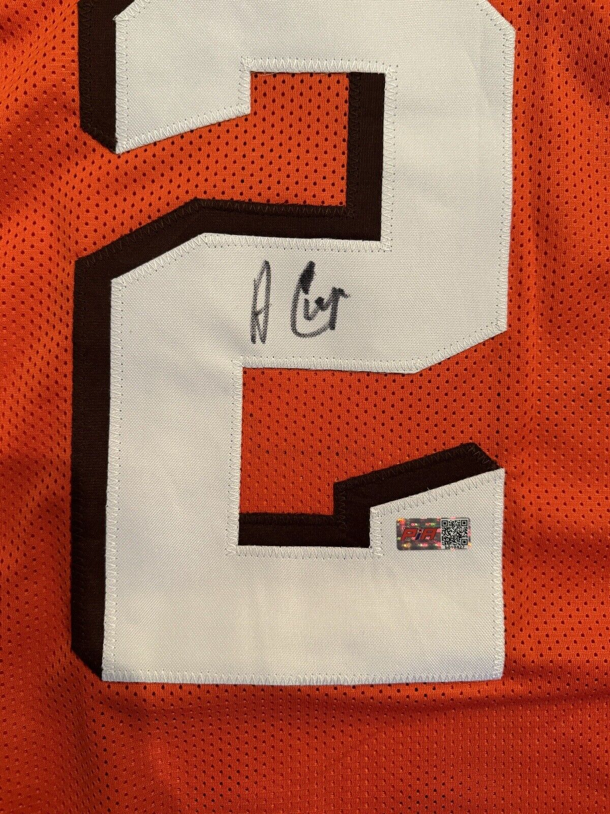 Amari Cooper Signed Cleveland Browns Football Jersey (PIA) Orange