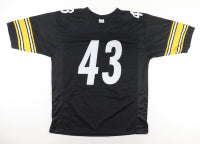 Troy Polamalu Signed Pittsburgh Black Custom Autographed Football Jersey (JSA)