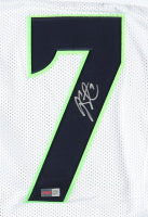 Geno Smith Autographed Seattle Custom Football White Jersey (PIA)