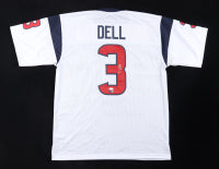 Tank Dell Autographed Houston Custom Football Jersey (PIA)