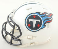Vince Young Tennessee Signed Mini Speed Football White Helmet (PIA)