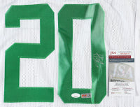 Breece Hall New York Autographed White Football Jersey (PIA)