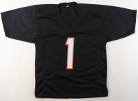 Ja'Marr Chase Signed Cincinnati Custom Football Jersey (PIA) Short Signature