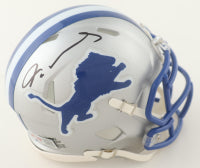 Jameson Williams Detroit Grey Signed Mini Football Helmet (PIA)