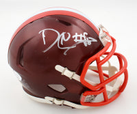David Njouk Signed Cleveland Flash Mini Football Helmet (PIA)
