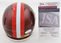 David Njouk Signed Cleveland Flash Mini Football Helmet (PIA)