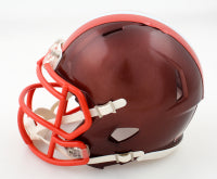 David Njouk Signed Cleveland Flash Mini Football Helmet (PIA)