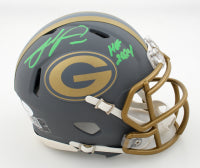 Julius Peppers Signed Green Bay Mini Football Slate Helmet (PIA & JSA) Green ink; HOF