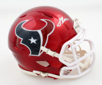 Jalen Pitre Signed Houston Flash Mini Football Helmet (PIA)