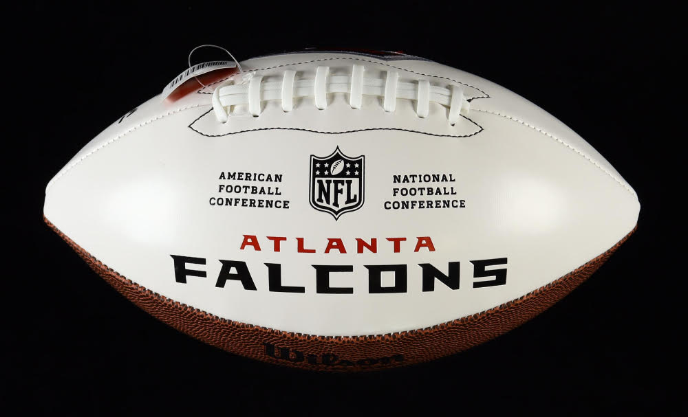 Justin Simmons Autographed Logo Football Signed Atlanta (PIA)