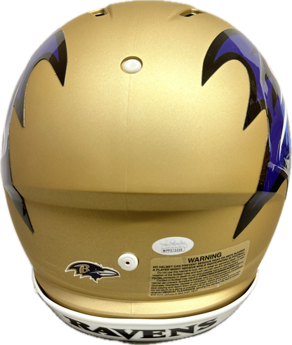Lamar Jackson Signed FullSize Helmet AMP Speed Authentic Football Helmet (JSA)
