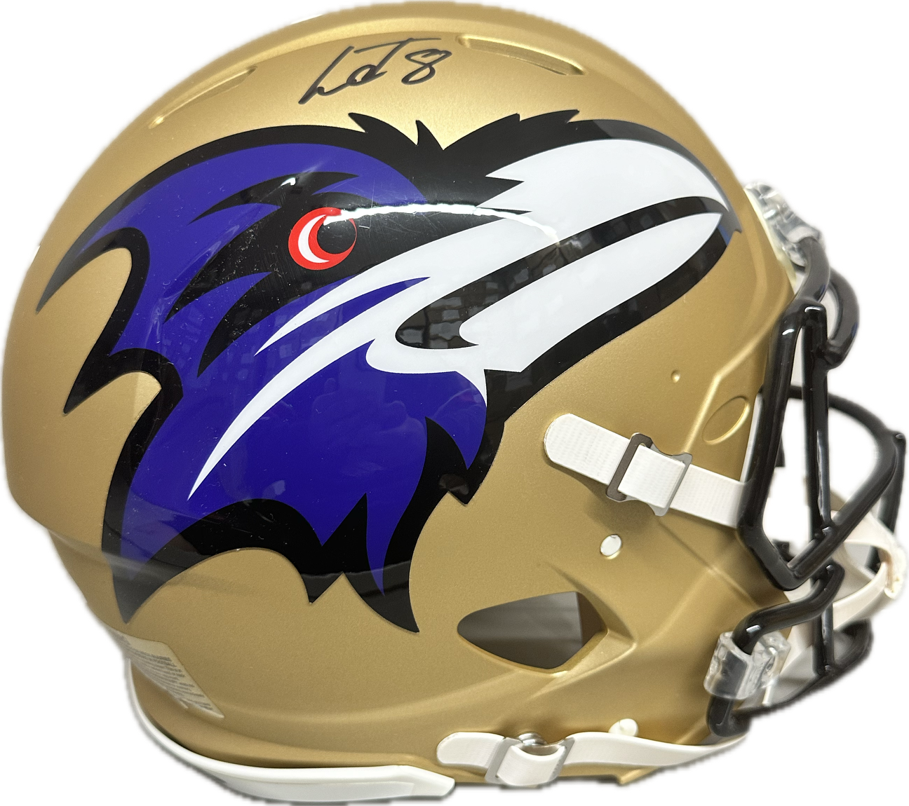 Lamar Jackson Signed FullSize Helmet AMP Speed Authentic Football Helmet (JSA)