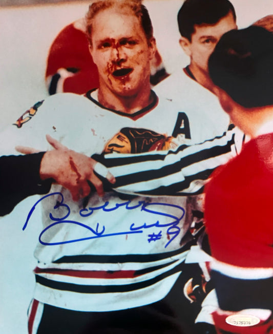 Bobby Hull Chicago Autographed Photo 8x10 JSA