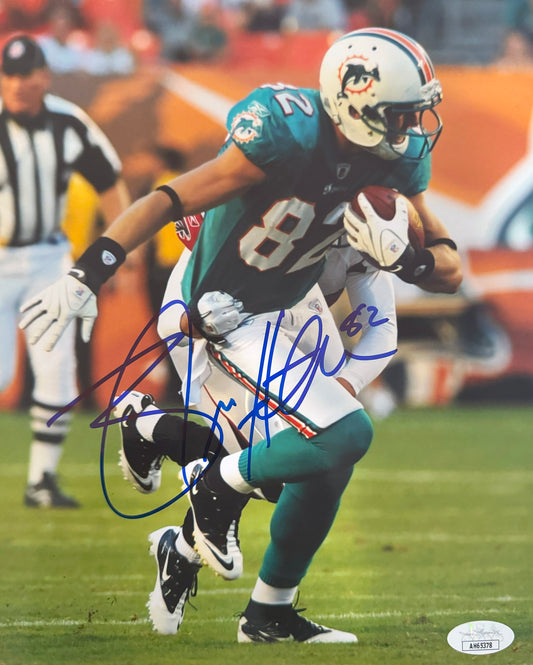 Brian Hartline Miami Signed 8x10 Autographed Photo JSA