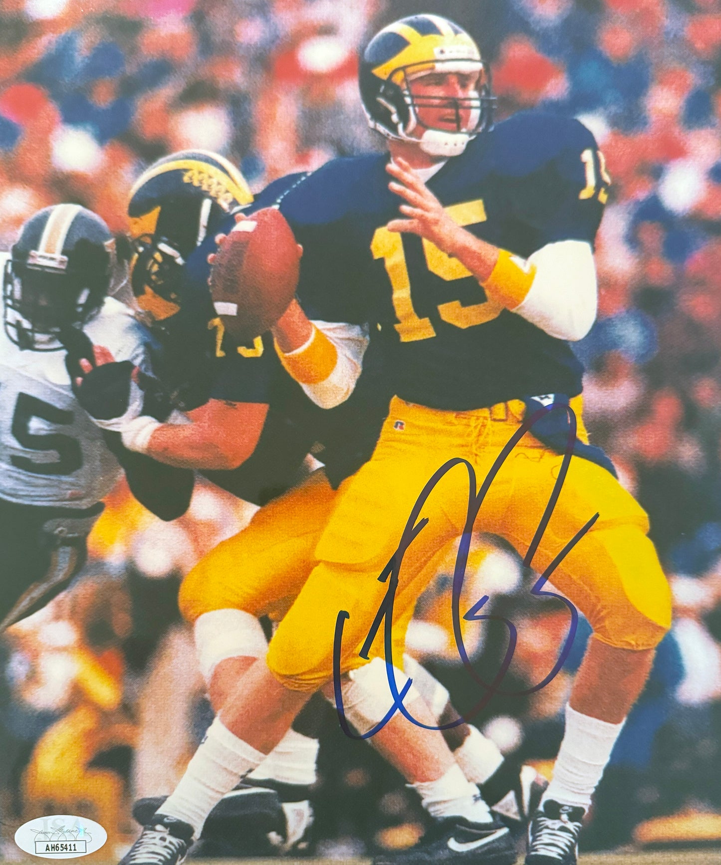 Elvis Gabac Michigan Autographed Photo 8x10 JSA