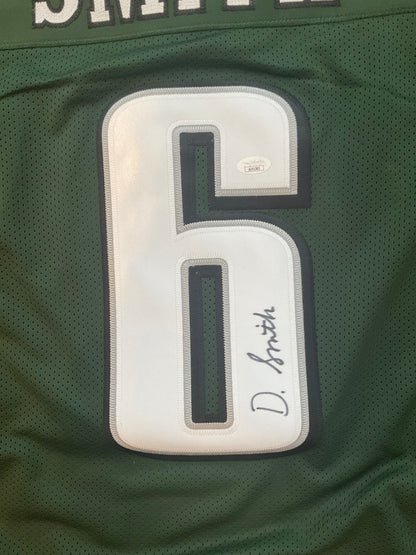 DeVonta Smith Signed Philadelphia Green Football Jersey (JSA)