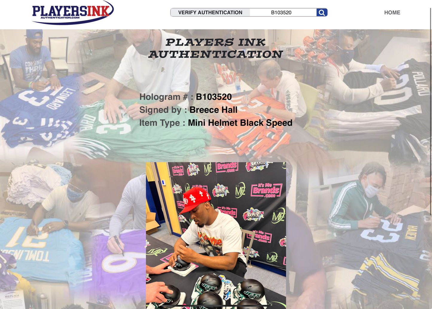 Breece Hall New York Jets Black Signed Mini Football Helmet (JSA & PIA)