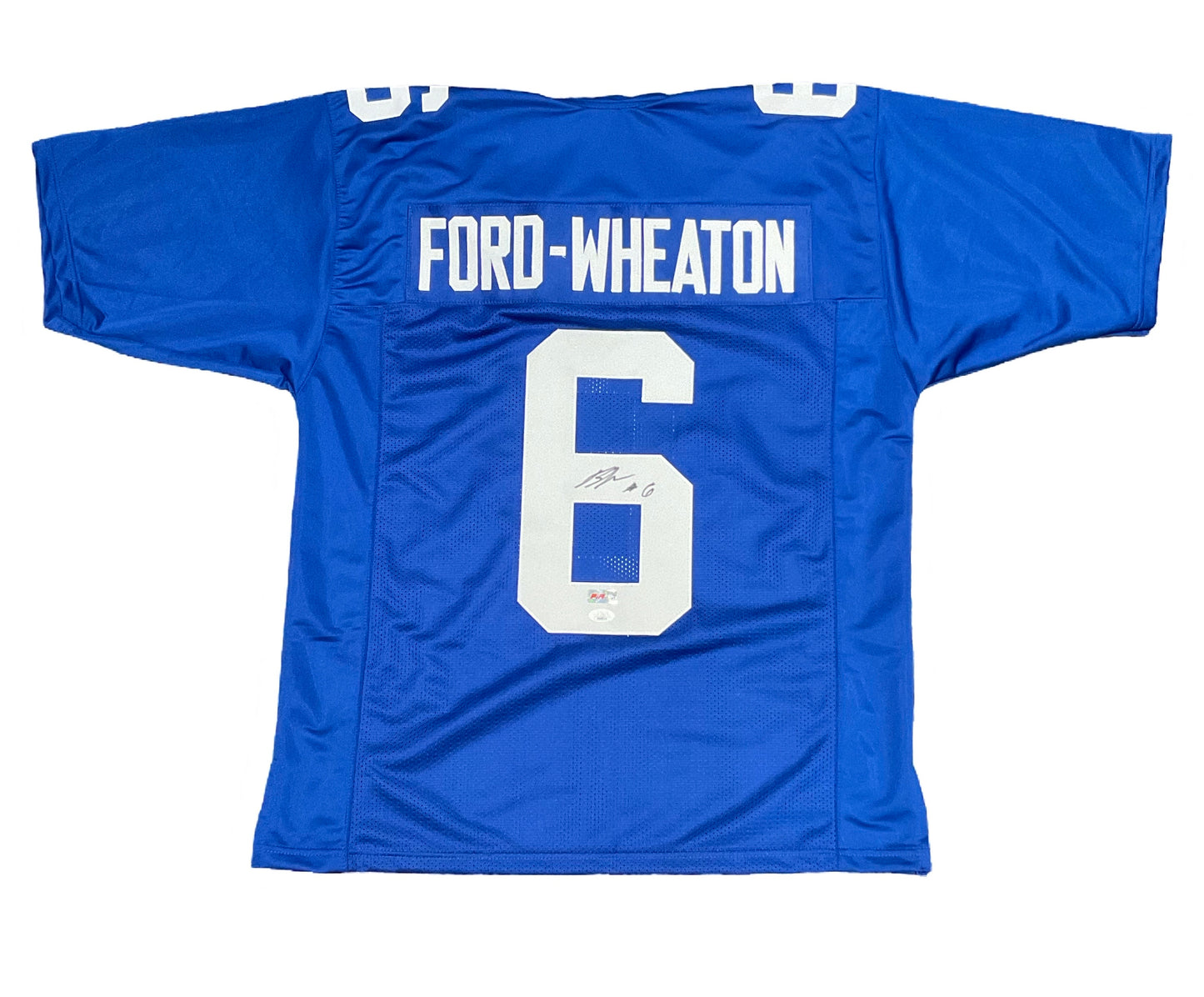 Bryce Ford-Wheaton Custom New York Autographed Football Blue Jersey (JSA & PIA)