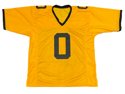 Bryce Ford-Wheaton Custom West Virginia Autographed Football Yellow Jersey (JSA & PIA)