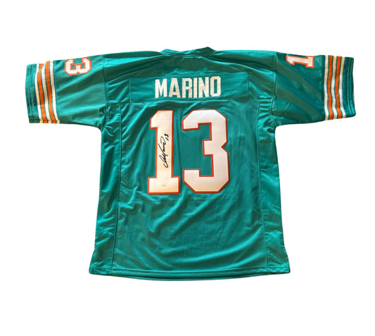 Dan Marino Signed Miami Custom Teal Autographed Jersey (JSA)