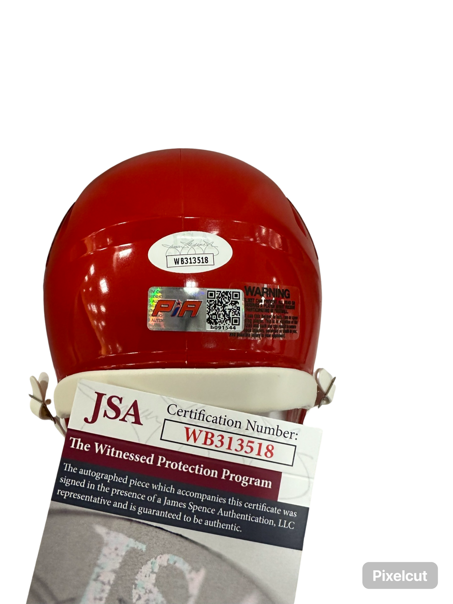 Marquise Brown Kansas City Red Mini Football Helmet (PIA & JSA)