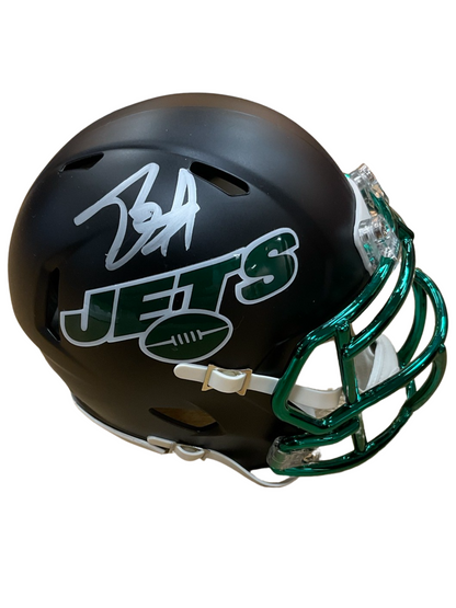 Breece Hall New York Jets Black Signed Mini Football Helmet (JSA & PIA)