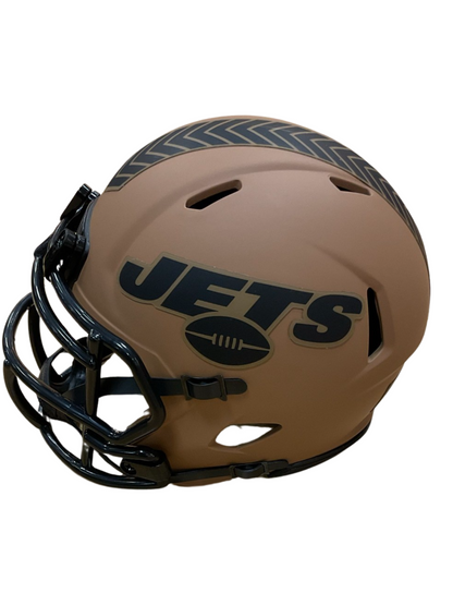 Breece Hall New York Jets STS Signed Mini Football Helmet (JSA & PIA)