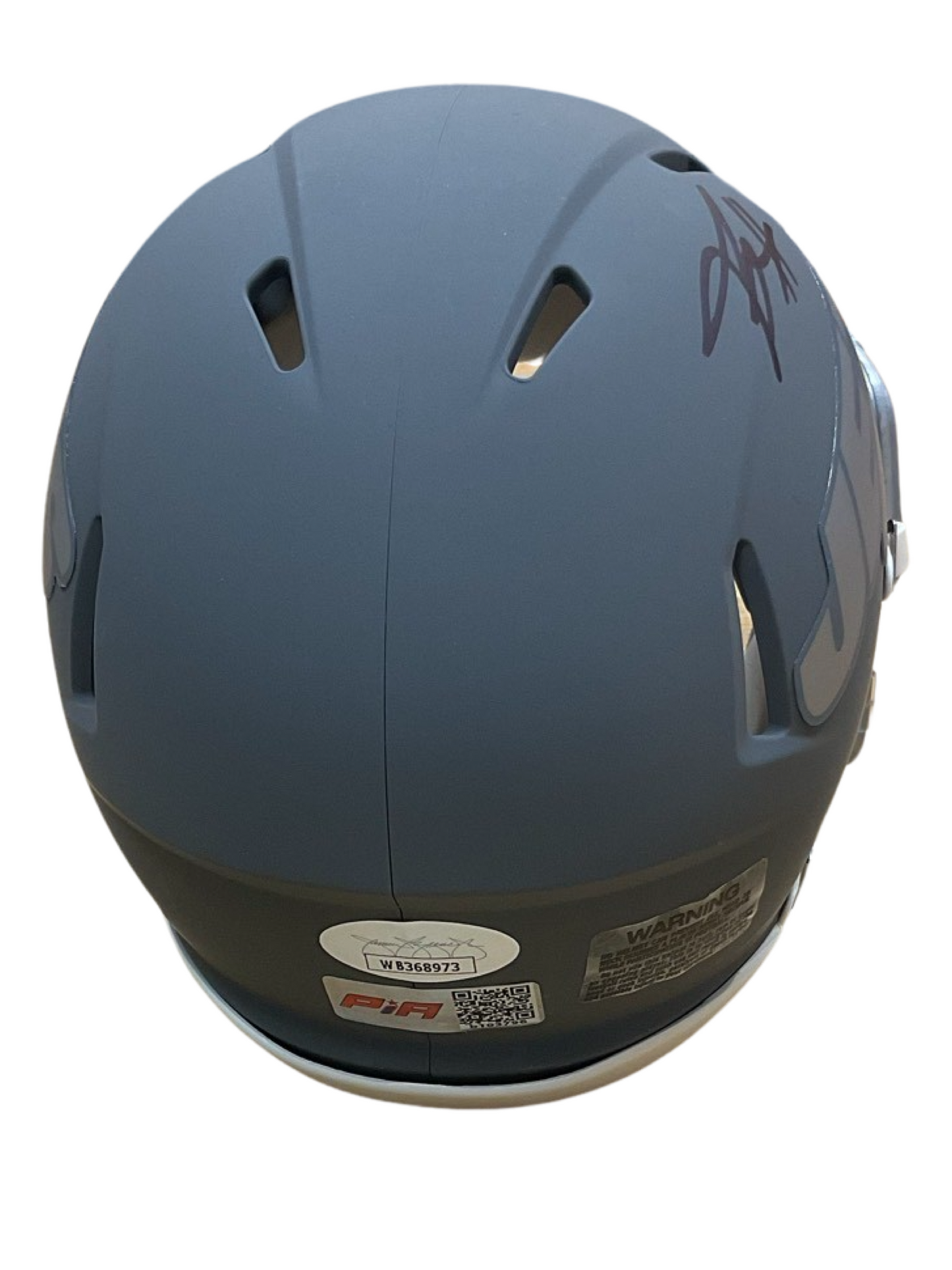 Breece Hall New York Jets Slate Signed Mini Football Helmet (JSA & PIA)