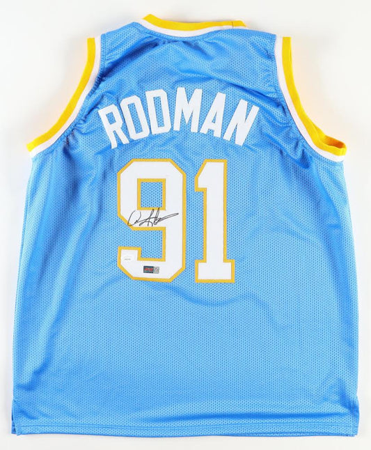 Dennis Rodman Autographed High School Custom Basketball Jersey (PIA/JSA)
