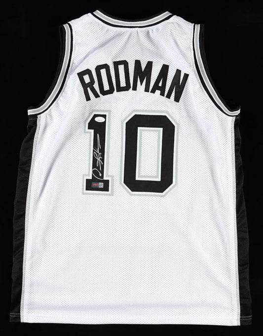 Dennis Rodman Autographed San Antonio Custom Basketball white Jersey (PIA/JSA)