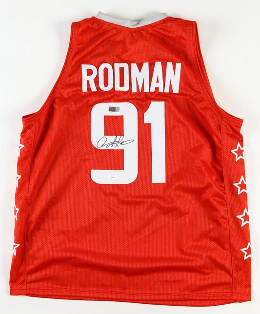 Dennis Rodman Autographed All Star Custom Basketball Jersey (PIA/JSA)