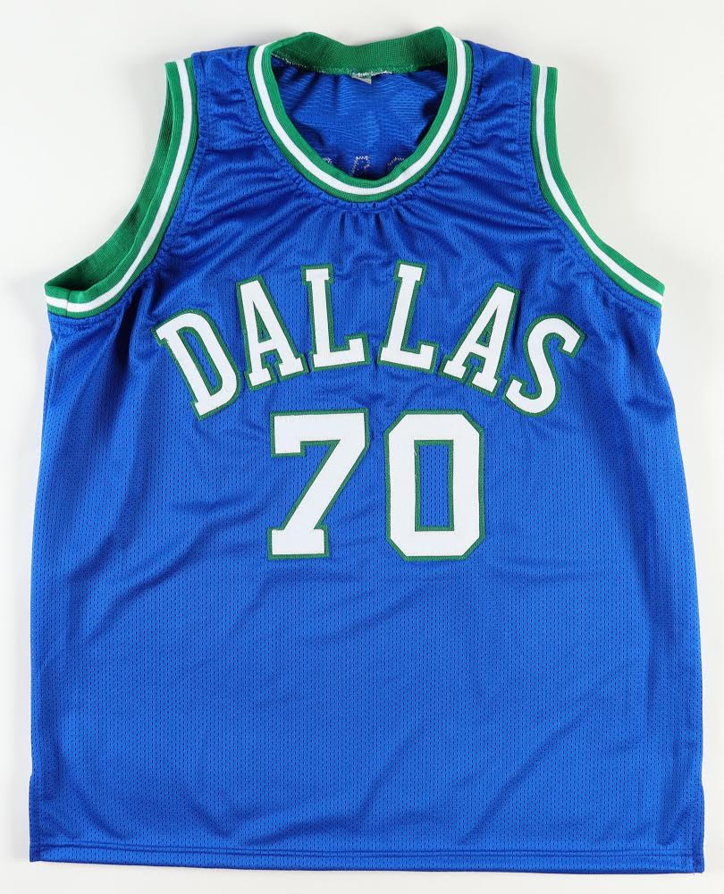 Dennis Rodman Autographed Dallas Custom Basketball Blue Jersey (PIA)