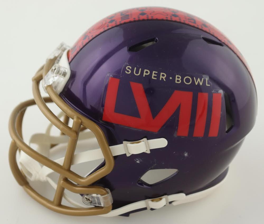 Rashee Rice Kansas City Super Bowl Mini Football Helmet (JSA) Long Sig