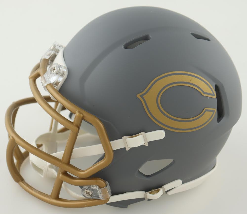 Devin Hester Signed Chicago Mini Football Slate Helmet (PIA & JSA) HOF 24