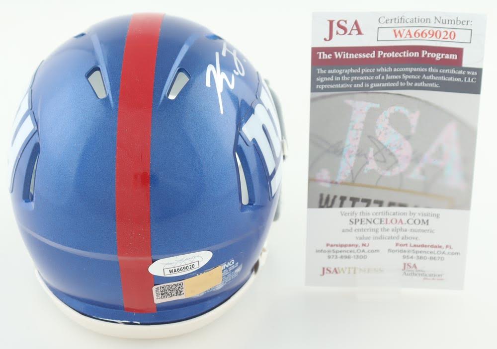 Kayvon Thibodeaux Signed New York Blue Speed Mini Football Helmet (PIA/JSA)