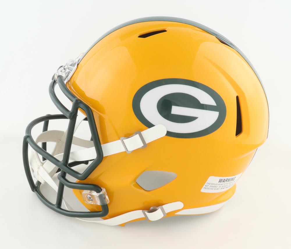 Aaron Jones Signed Green Bay Speed Mini Football Helmet (JSA & PIA)