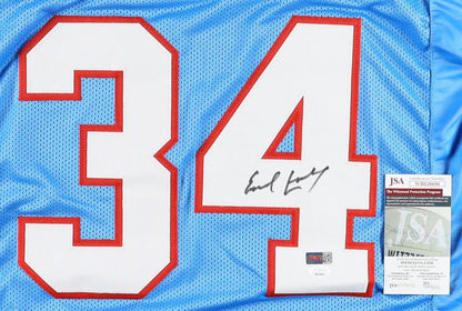 Earl Campbell Houston Signed Custom Football Blue Jersey (PIA)