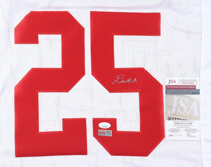 Deonte Banks Signed New York Custom Autographed Football White Jersey (PIA/JSA)