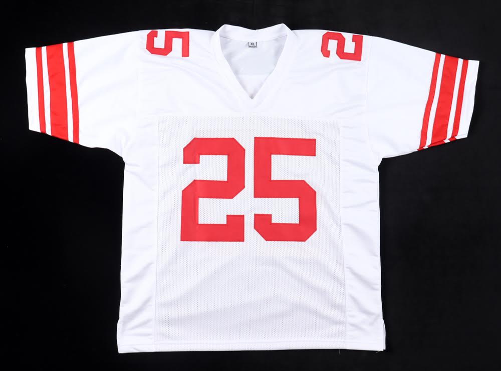 Deonte Banks Signed New York Custom Autographed Football White Jersey (PIA/JSA)